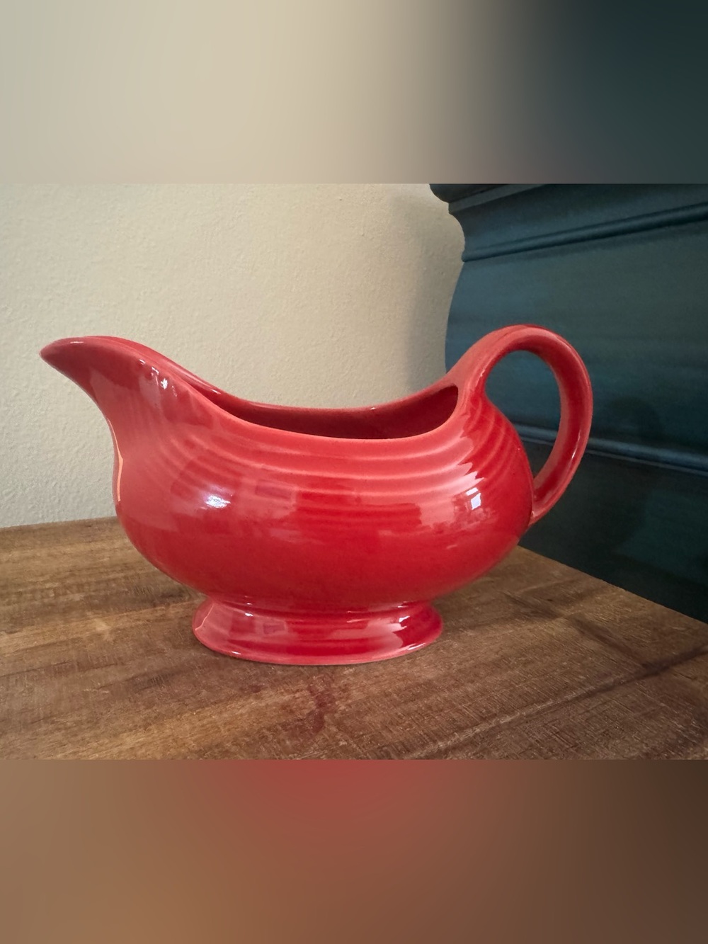 Red Fiesta gravy boat. NWOT